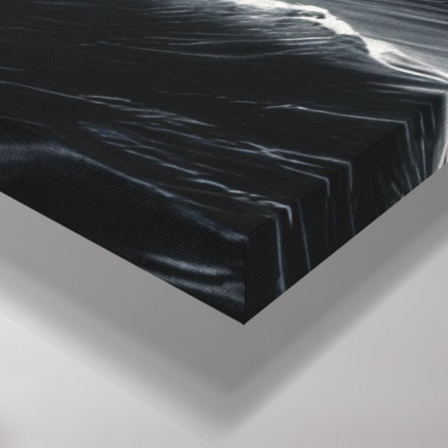 Storm Lighthouse – Dramatic Black and White Coasta Canvastryck (Hörn (nedre))