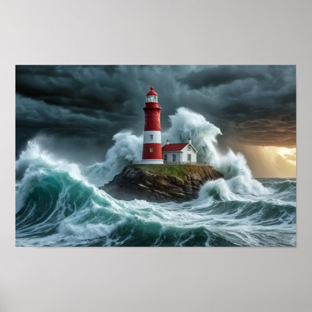 Storm Majestic Powerful Wave Poster (Framsidan)