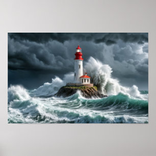 Storm Majestic Powerful Wave Poster