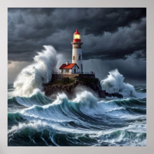Storm Majestic Powerful Wave Poster