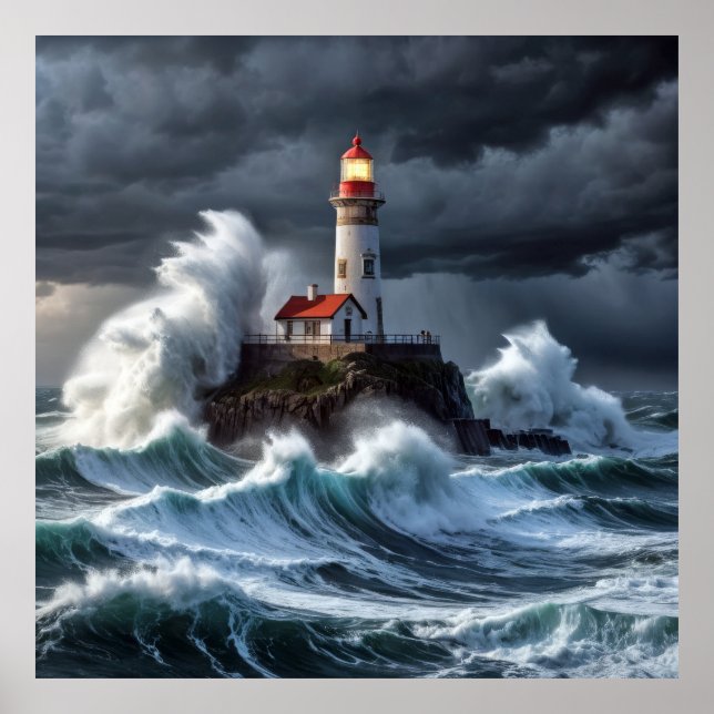Storm Majestic Powerful Wave Poster (Framsidan)