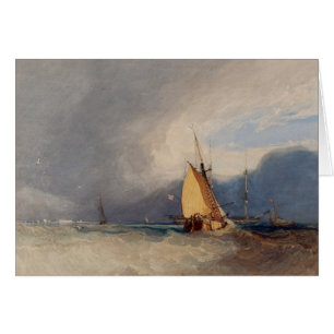 Storm närmar sig 1830 hälsningskort