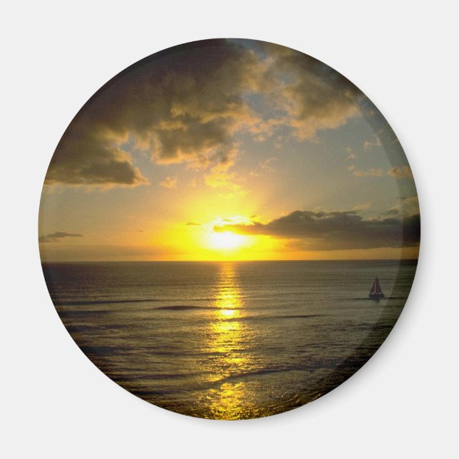 Storm närmar sig över havet magnet (Framsidan)