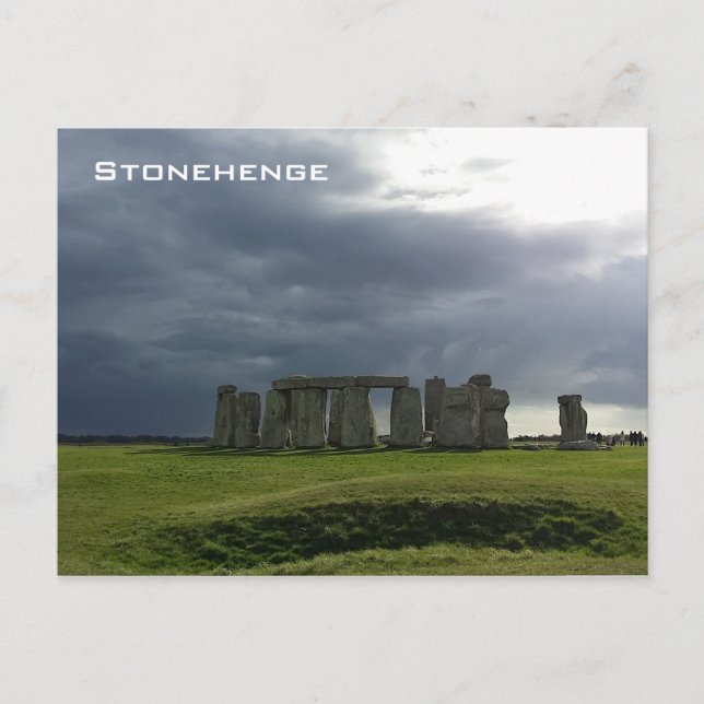 Storm och Stonehenge Vykort (Framsida)