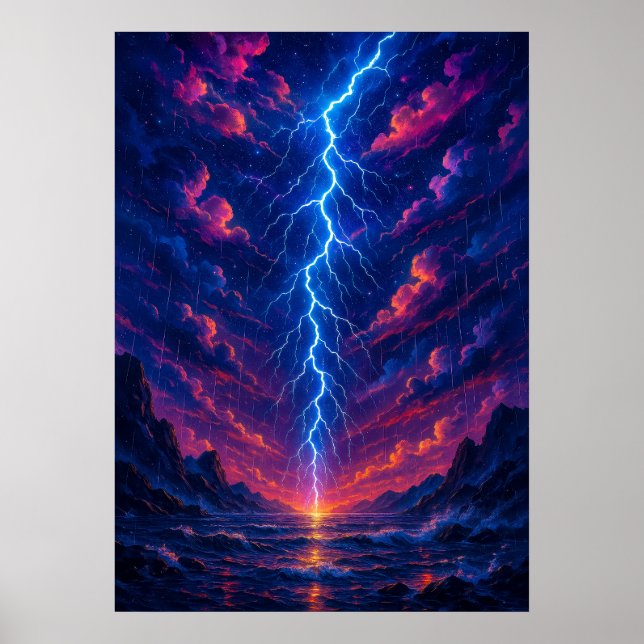 Storm över bergen Fantasy Poster (Framsidan)