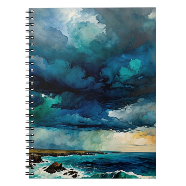 Storm över Oceanen Anteckningsbok Journal (Framsidan)