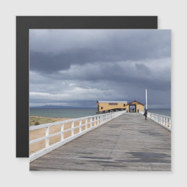 Storm över Queenscliff Pier Magnetkort
