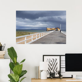 Storm över Queenscliff Pier Poster