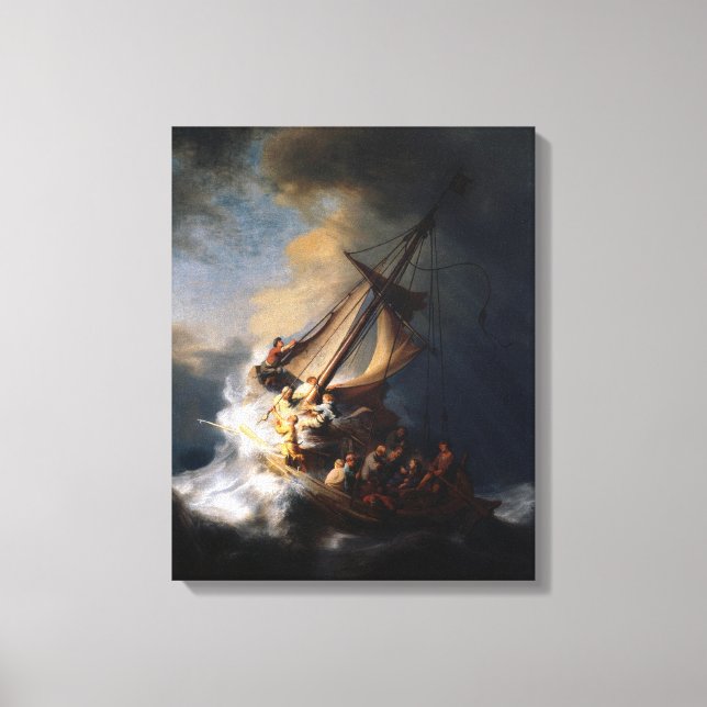 Storm på Galilees hav Canvastryck (Framsida)