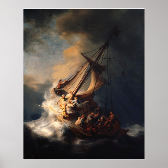 Storm på Galilees hav Poster (Framsidan)