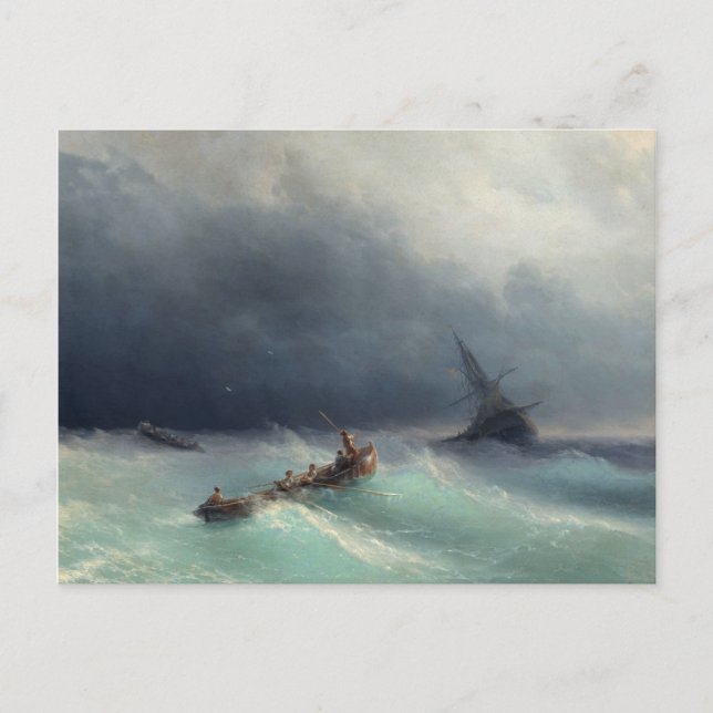 Storm på havet vykort (Framsida)