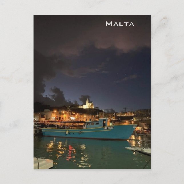 Storm på Malta Vykort (Framsida)