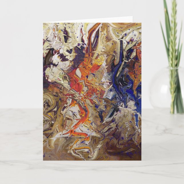 Storm på strandhälsningkortet kort (Framsida)