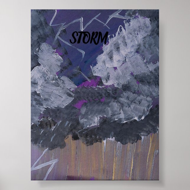 STORM POSTER UTFORMNINGEN AV ARTIST PAULA REILLY. (Framsidan)