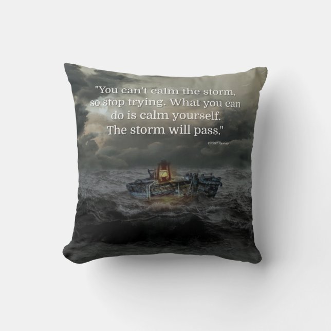 Storm Quote Design Dekorativ kudde (Framsida)