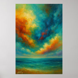 Storm Serenad Abstrakt Poster