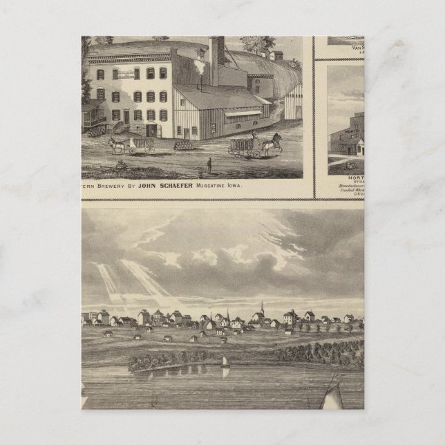 Storm Sjö bryggeri, Muscatine bldg Vykort (Framsida)