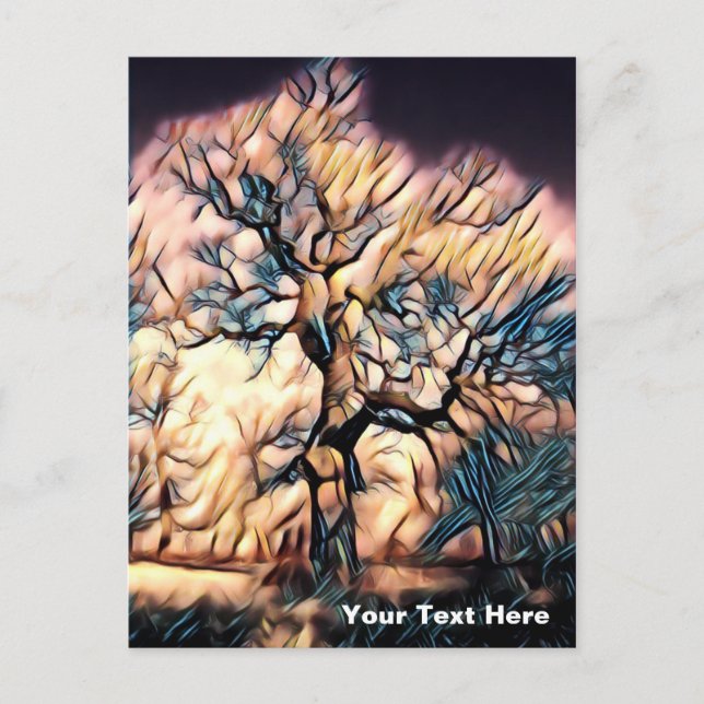 Storm Träd Helg Vykort (Framsida)