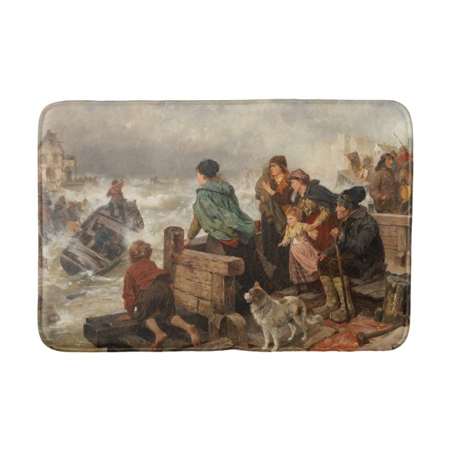 Storm vid Kusten (av Rudolf Jordan) Badrumsmatta (Framsidan)