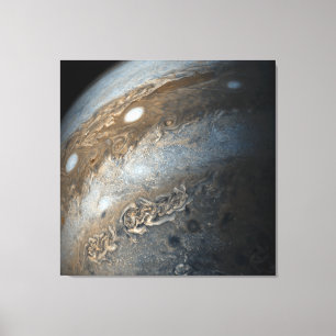 Stormar på Jupiter från den Juno kammen (2017) Canvastryck