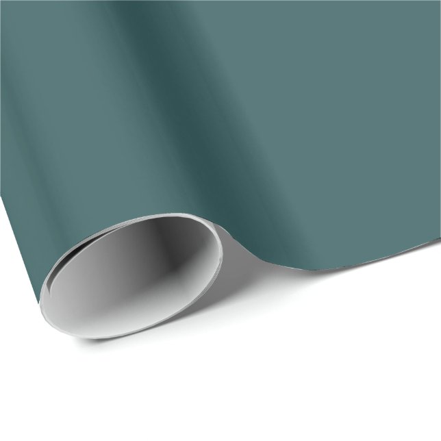 STORMCLOUD (solid mörk teal färg) ~ Presentpapper (Rullad Hörn)