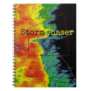 Stormeftersläckareradar avbildar anteckningsbok