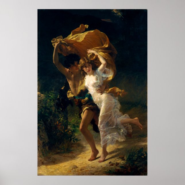 Stormen av Pierre Auguste Cot (1880) Poster (Framsidan)