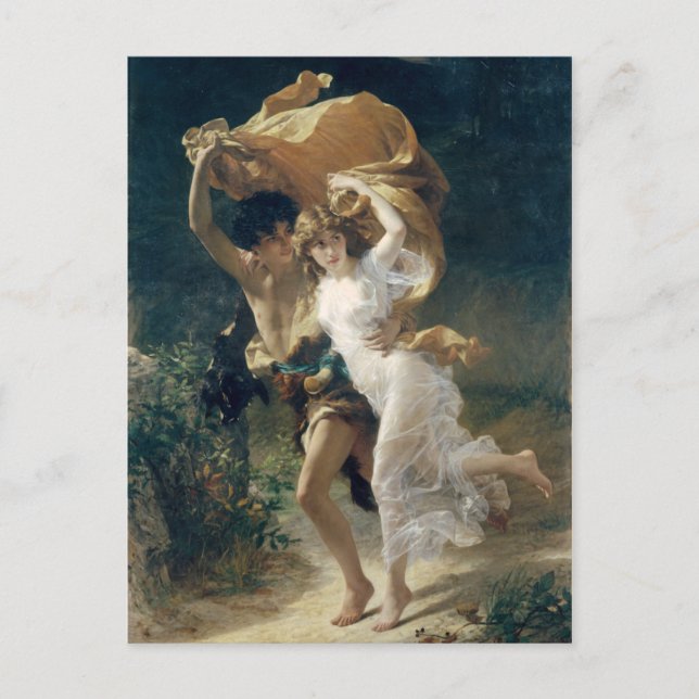 Stormen av Pierre Auguste Cot Vykort (Framsida)