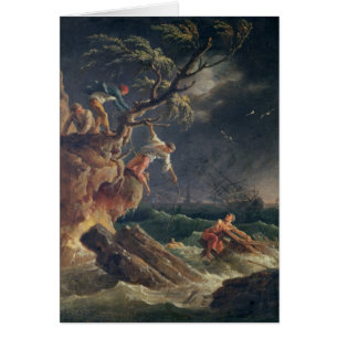 Stormen, c.1762 hälsningskort