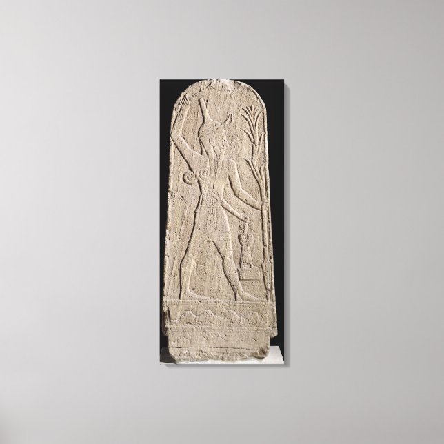 Stormen-guden Baal med en åskbult Canvastryck (Framsida)