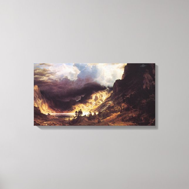 Stormen i Sten, Bierstadt Albert Canvastryck (Framsida)