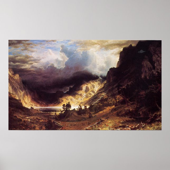 Stormen i Sten, Bierstadt Albert Poster (Framsidan)