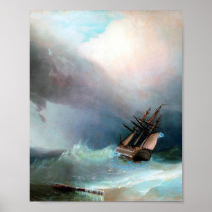 Stormen Ivan Aivazovsky Poster