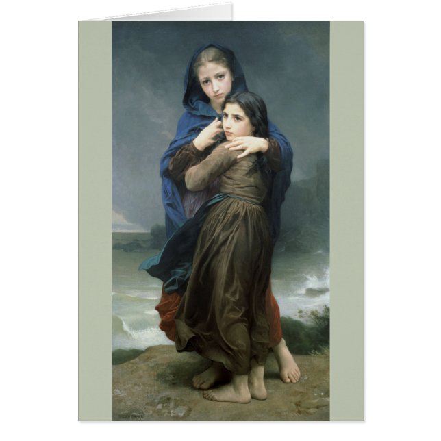 Stormen (L'Orage) av Bouguereau Hälsningskort (Framsidan)