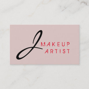 Stormen Monogram Makeup Artist Dust Bakgrund Visitkort