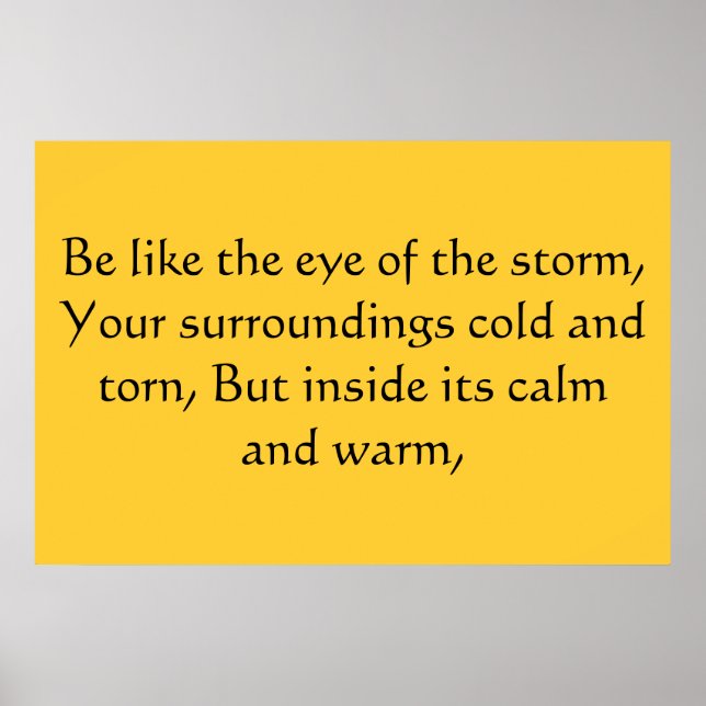 Stormen öga poster (Framsidan)