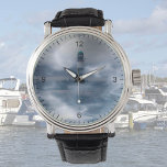 Stormen - Östersjön Armbandsur<br><div class="desc">I denna bevakning finns ett fotografi av en fyr i Östersjön (Warnemünde),  dubbla som exponeras och digitalt bearbetas för att skapa denna surreala effekt. Foto av Marions Artwork. För hela oceanen älskare! Fin presentidé för honom.</div>
