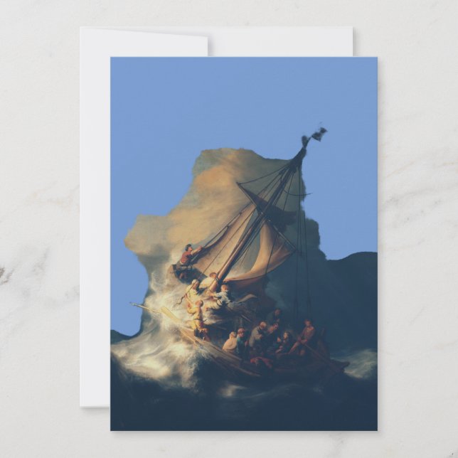 Stormen på Galilees hav Julkort (Framsida)