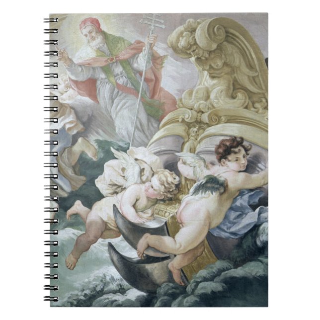 Stormen som lugnas Miraculously på kontakt med Anteckningsbok Med Spiral (Framsidan)