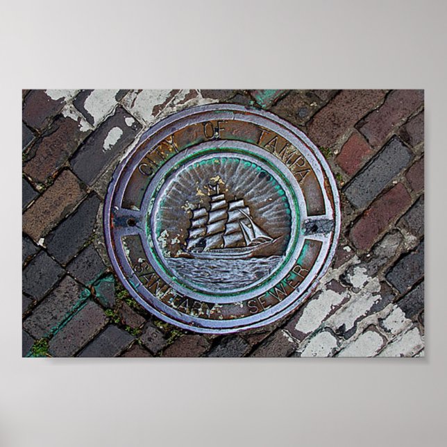 Stormen Tampa i vatten Poster (Framsidan)