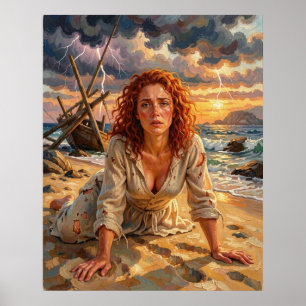 Stormfödd motståndskraft på Shore Poster