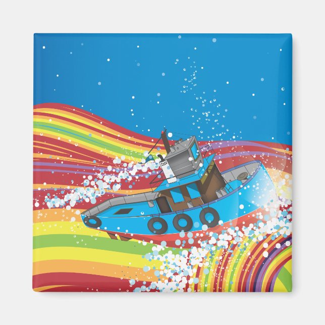 Stormig båt magnet (Framsidan)