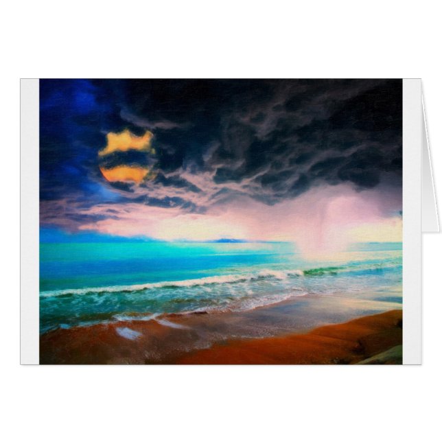 stormig castaway hälsningskort (Framsidan Horizontal)