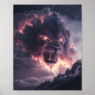 Stormig Lejonkung Poster