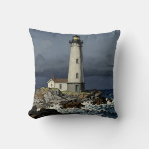 Stormig natt kust fyr kudde
