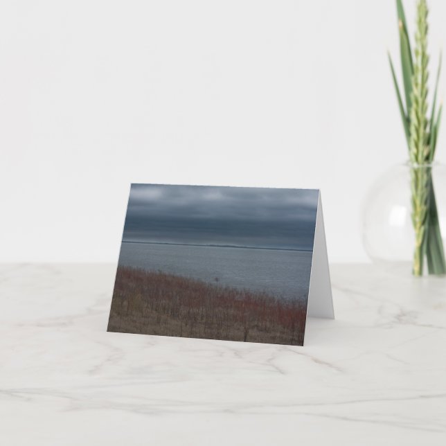 Stormig sjönotecard kort (Framsida)