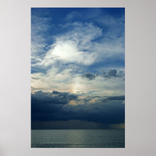 Stormig solnedgång poster