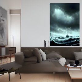 Stormiga havet | AI Art Poster