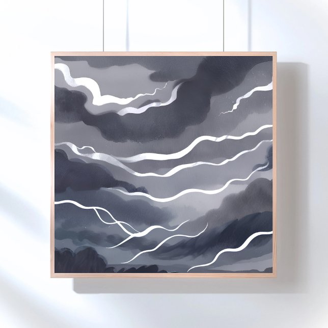 Stormiga himlar | Mörkt akvarell Poster (Skapare uppladdad)