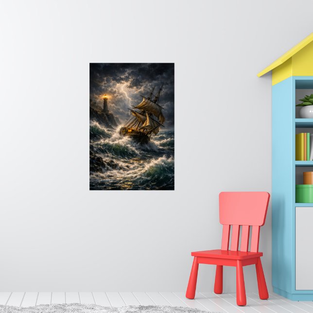 Stormigt hav poster (Barnkammare 1)
